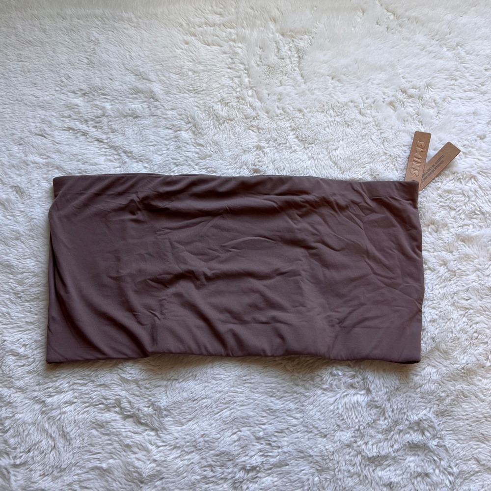 Skims Women's Fits Everybody Bandeau Bra Umber Brown Size 3X BR-BND-2026 NWT